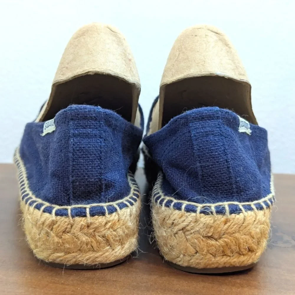 Soludos Llama Espadrille Whimsical Coastal Preppy Animal Print Quirky 6 1/2